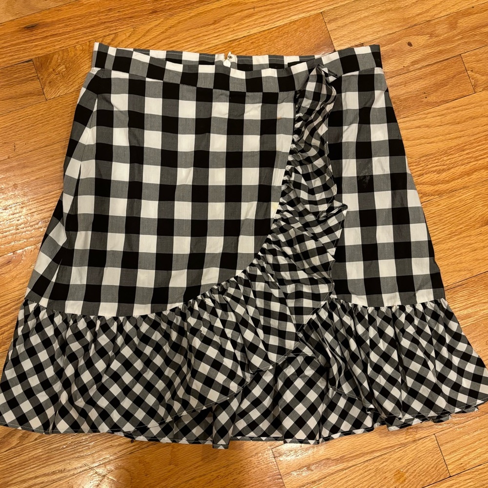 J.Crew Gingham Ruffle Skirt - sz 6